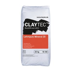 claytec lehmputz mineral 20 25 kg sack