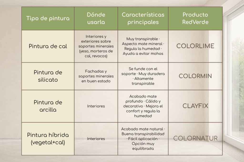 Cuadro resumen guía de aplicación redverde