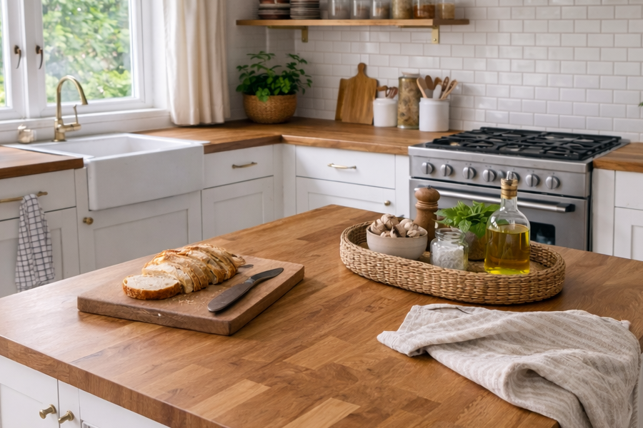 aceite de linaza, encimera