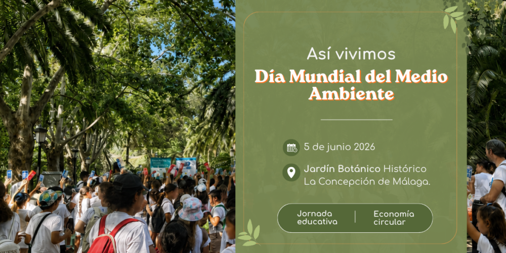 Portada de la jornada educativa sobre economía circular y sostenibilidad celebrada en Málaga con motivo del Día Mundial del Medio Ambiente.