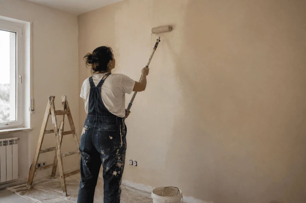 rodillo.webp	Mujer pintando una pared interior con un rodillo de mango largo